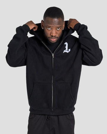 LOWTRACE FIRST OFFENCE HOODIE - BLACK