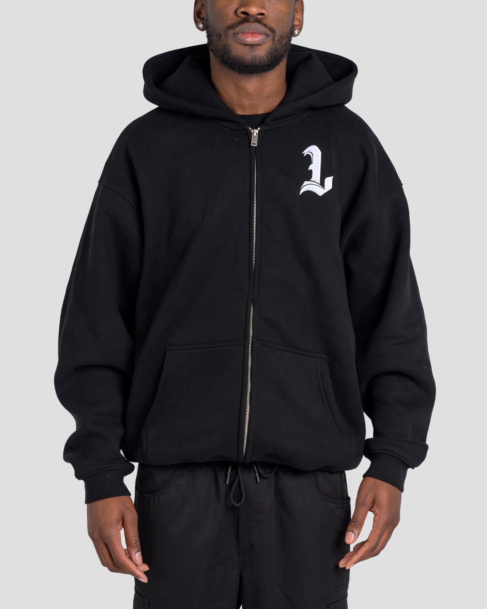 LOWTRACE FIRST OFFENCE HOODIE - BLACK