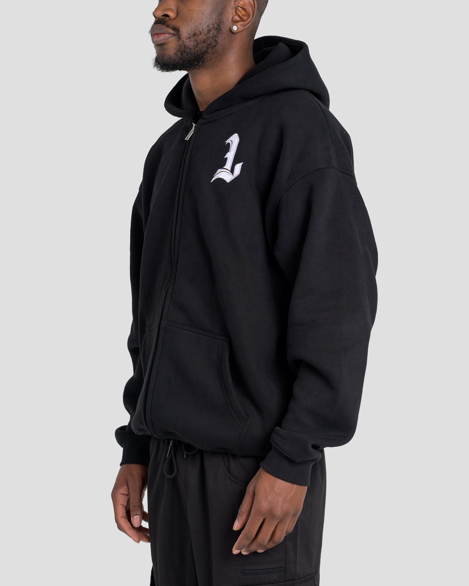 LOWTRACE FIRST OFFENCE HOODIE - BLACK