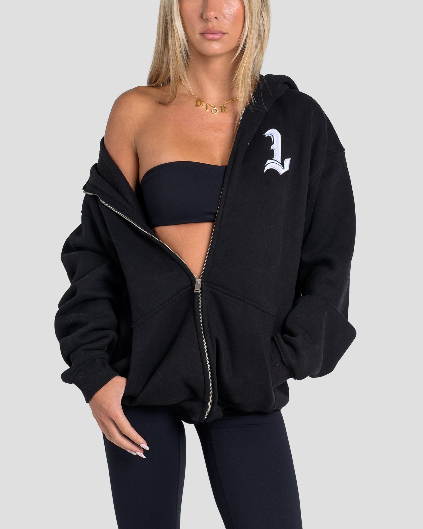 LOWTRACE FIRST OFFENCE HOODIE - BLACK