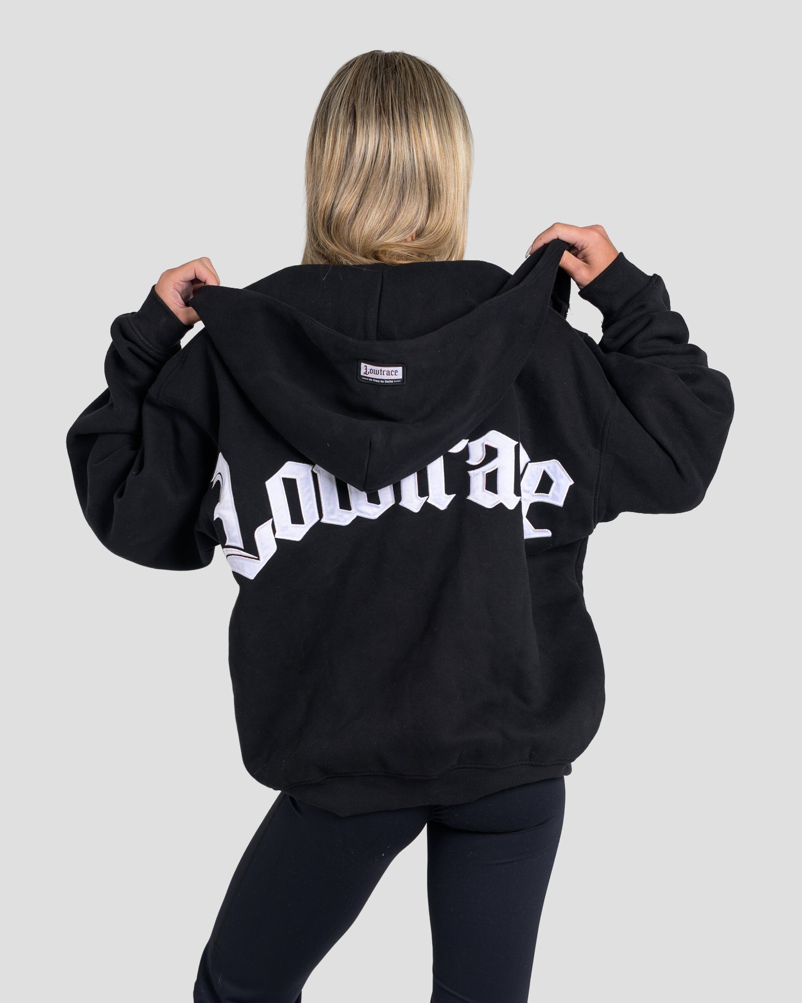 LOWTRACE FIRST OFFENCE HOODIE - BLACK