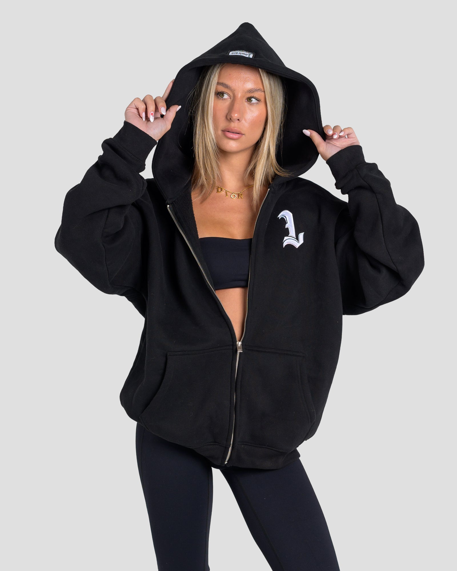 LOWTRACE FIRST OFFENCE HOODIE - BLACK