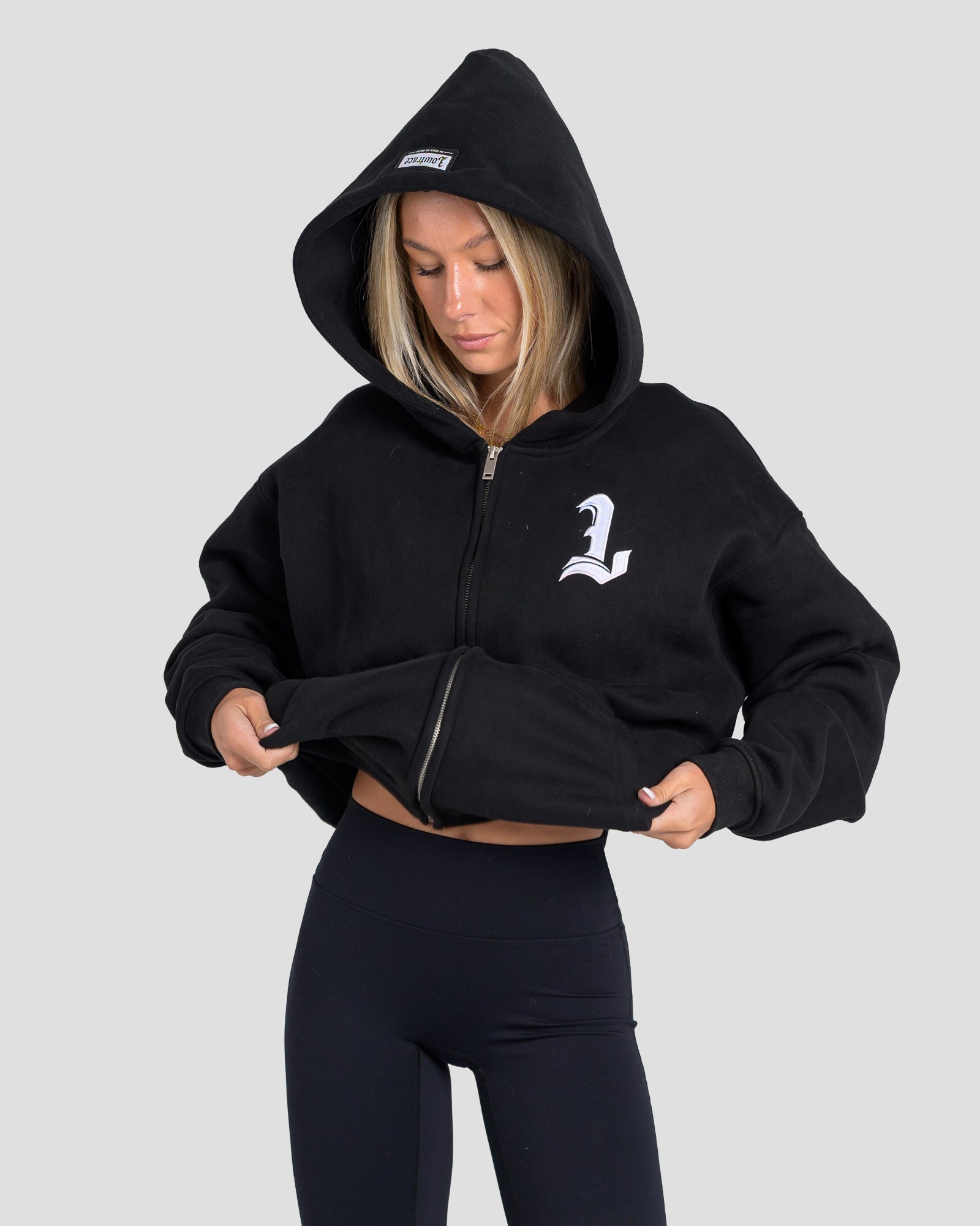 LOWTRACE FIRST OFFENCE HOODIE - BLACK